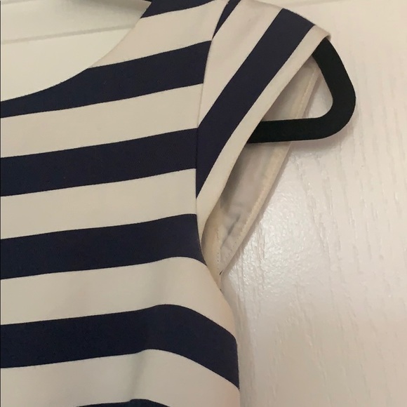 Kate Spade Blue and Ivory Striped Cap Sleeve Dress - Picture 6 of 7